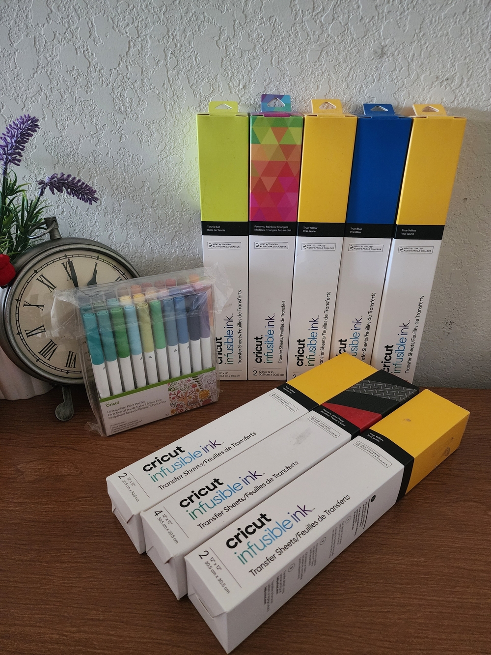 Cricut Infusible Ink Transfer Sheets - Yellow, Blue, Green Set Of 8 Rolls & Pens